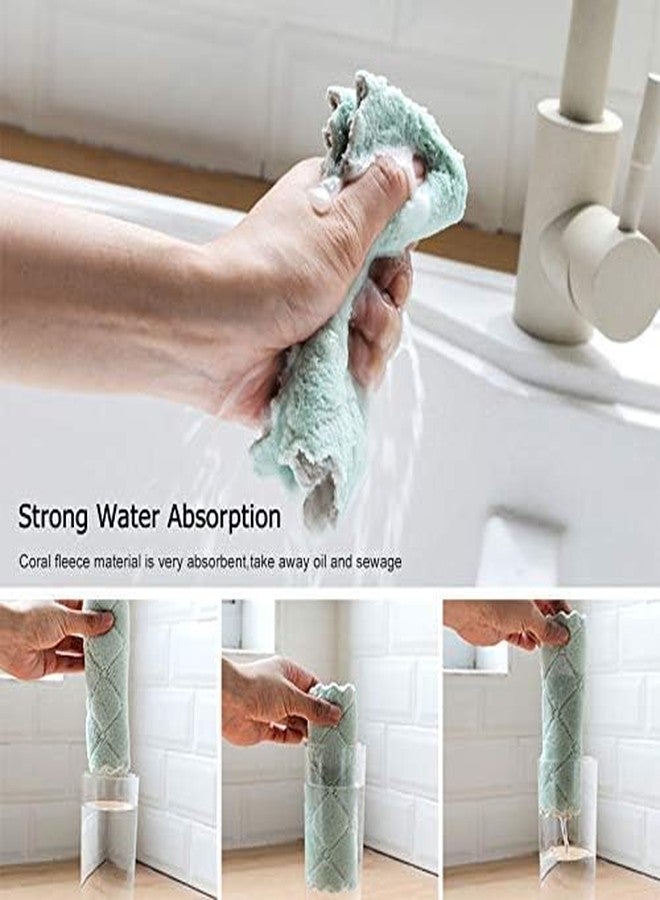 Grab It 10 Pcs Small Size Kitchen Dish Cleaning Nonstick Oil Coral Velvet Microfiber Wipes Magic Oil Resistant Cleaning Cloth (15X27 cm, Pack of 10) - Image 4
